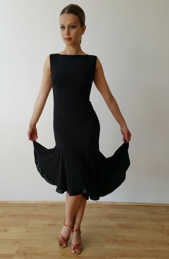 Simple Ballroom/Latin Practice Dress Black ZEM DancesportUK